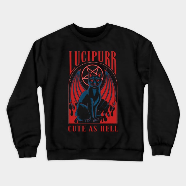 Lucipurr Crewneck Sweatshirt by thiagocorrea